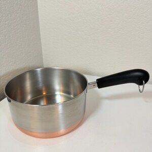 VTG Revere Ware 2 Qt -97j Saucepan Stainless Steel Copper Clad 1801 USA - No Lid